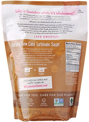 Wholesome Sweeteners Raw Fair Trade Certified Sugar Cane, 24 Oz #TOP1