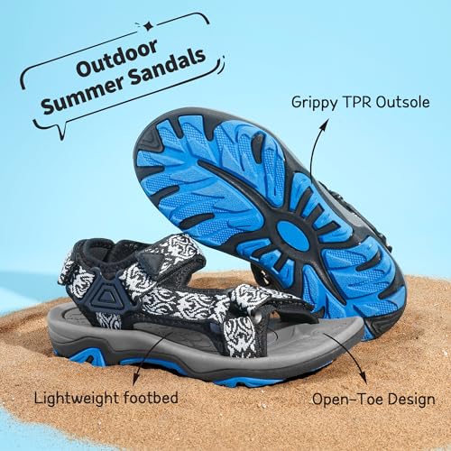 Image of DREAM PAIRS Boys Girls Sandals Kids Adventurous Light-Weight Adjustable Straps Summer Water Shoes (Toddler /Little Kid /Big Kid)