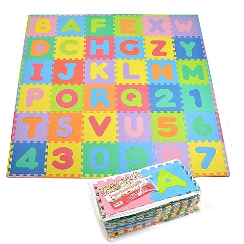 Puzzlematte XXL 110 Teile für Kinder | aus rutschfestem Eva | 3,3m² große Spielmatte Baby inkl....