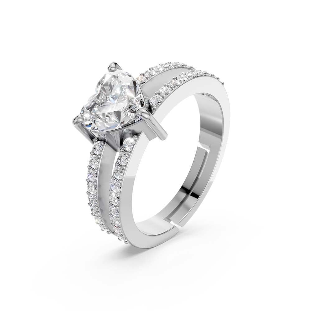 925 Silver Halo Adjustable Ring for Women and Girls | Minimal Design | Stylish Silver Jewellery | With Authenticity Certificate | Gift for Girlfriend Wife | Casual Wear Ring-image-46
