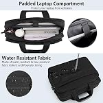 Laptop Bag 15.6 Inch Waterproof Computer Messenger Bag Expandable Briefcase for Men Women Laptop Carrying Case for Travel College Business,Black