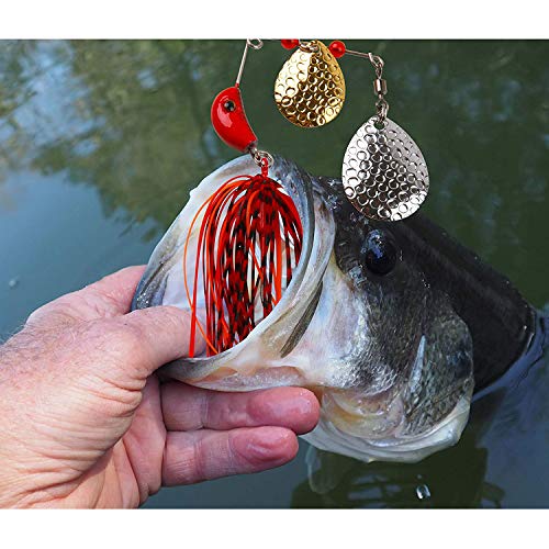 Spinner Bait Fishing Lures Kit 3/4Oz Hard Metal Spinnerbaits With Colorado Blades Swimbait Buzzbait Jig Topwater Fishing Lure Multicolor For Bass Trout Crappie Walleye Pike Salmon 6/12Pcs #TOP5