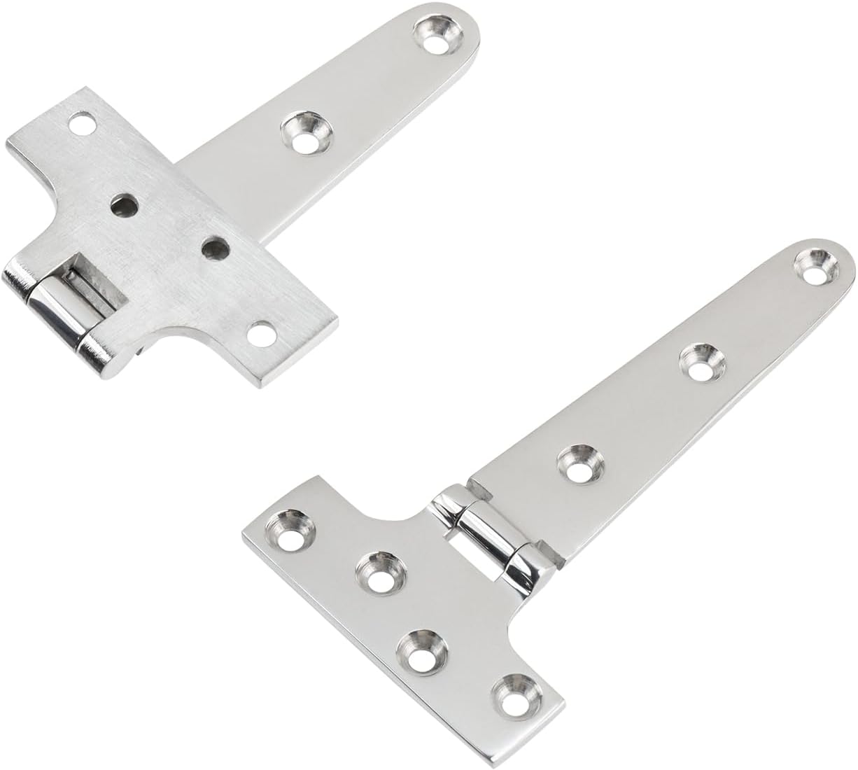 Wealrit 4 PCS T Hinges Heavy Duty 316 Stainless Steel Marine Grade Boat Hatch Hinge Casting Cabinet Hardware Door Hinge with Screws (5.94" x 2.95")