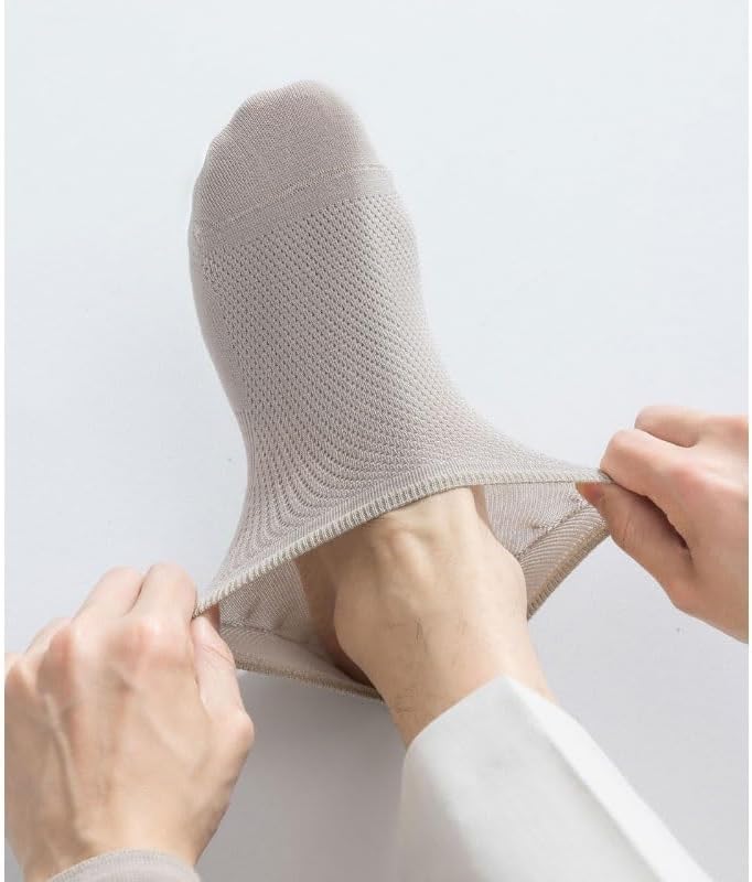 Men's Cotton Socks Boat Sockss Sweat-absorbing Mesh Thin Boneless Non-dropping Heel Short Socksing