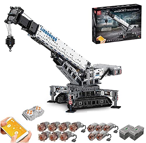n.g. Home Decor Technic Liebherr LTR 11200 Raupenkran 12 Motoren und 4000 Steine - Kompatibel mit Lego