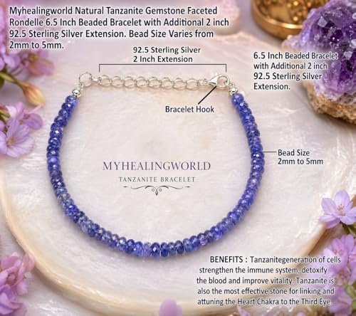 Image of Natural Gemstone Bead Bracelet for Women - Healing Crystal Reiki Bracelet, Handmade Spiritual Protection Jewelry, Energy Stone Stretch Bracelet Gift for Women & Girls