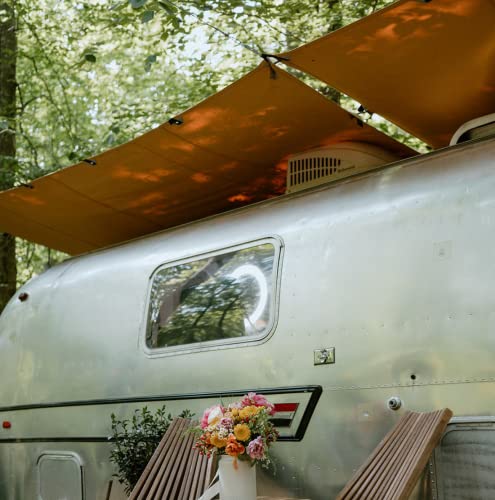 Whiteduck 6'X8' Canvas Tarp 18 Oz/37 Mil Heavy Duty Waterproof Uv Resistant, Rustproof Grommets, Industrial & Commercial Use Cloth Tarp (Finished Size: 5'6"X7'6", Tan) #TOP3