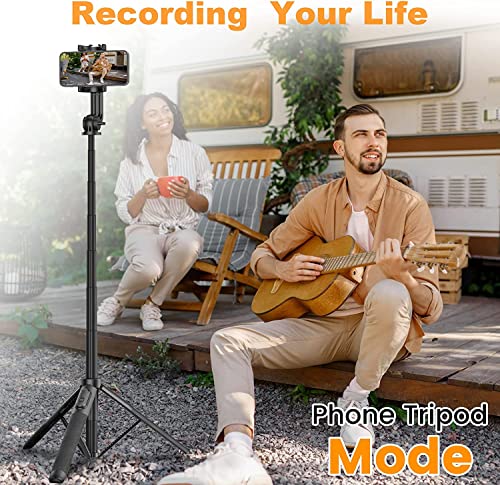Image of Q05 New Long Bluetooth Extendable Selfie Stick for Mobile Phone & Camera's with Wireless Remote & Tripod Stand Portable Lightweight Long Multi-Function for YouTube, Photos & Cooking