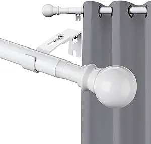 Curtain Rods for Windows 34 to 100 Inch White...