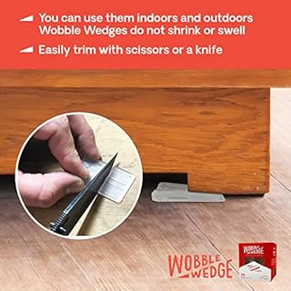 Wobble Wedges Flexible Plastic Shims - Leveling Shims for Home Improvement, Furniture Levelers, Table, and Toilet for Leveling - Made in USA Plastic Wedges Shim for Appliances (Clear, 30-Pack)