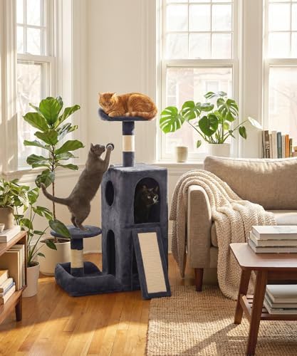 LIKISAK Cat Tree,Cat Tower with Scratching Post, 2 Perches, 110 cm Tall — view 2