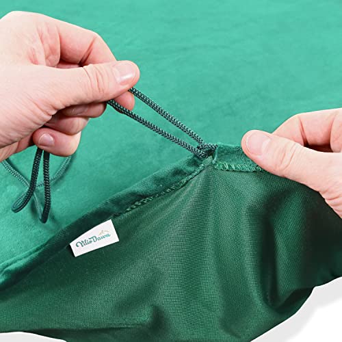 Yilio Dawn Green Poker Table Cover - For Round Tables Between 36" - 48" - With Drawstring #TOP1