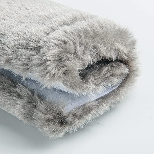 Amooca Soft Faux Sheepskin Seat Belt Shoulder Pad For A More Comfortable Driving, Compatible With Adults Youth Kids - Car, Truck, Suv, Airplane,Carmera Backpack Straps 2 Packs Gray #TOP6
