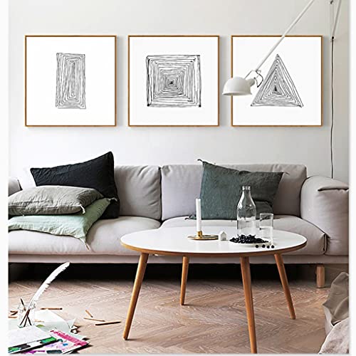 Prachtige Wanddecoratie Jaarlijkse Ring Traject Wall Art Framed Canvas Print Mural Lines Wall Decor voor Woonkamer… - Afbeelding 5