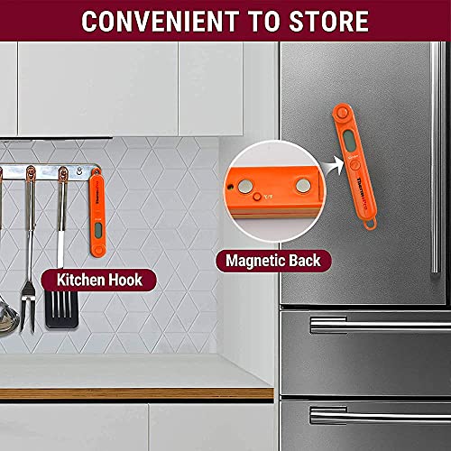 Image of TempPro TP03B Digital Instant Read Meat Thermometer Kitchen Cooking Food Candy Thermometer with Backlight and Magnet for Oil Deep Fry BBQ Grill Smoker Thermometer(Previously ThermoPro)