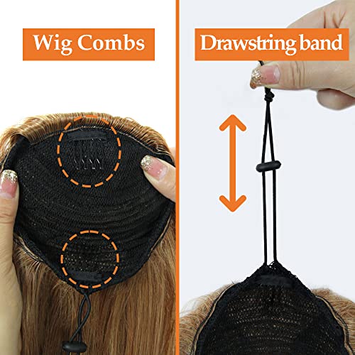 Osuntress Cheer Ponytail Hair Piece 16 Inch Short Cheerleader Straight Ponytail Hairpiece For Girls And Teens (Strawberry) #TOP2