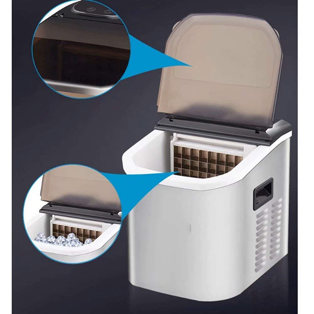 Ice Maker Machine Counter Top Ice Machine New Compact Model 25kg Ice 24 H Bottled Water Intake qujunji