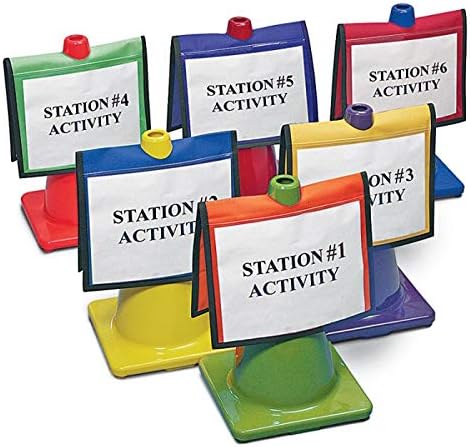 Palos Sports Cone Folders - Set of 6 Sign Holders - Dry Erase Board Sleeve