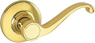 Design House Scroll Dummy Door Lever, Polished Brass, 6.375 in x 1.88 in x 2.625 in, 775338