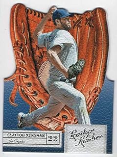 2019 Panini Leather and Lumber Die Cut Hobby #37 Clayton Kershaw Los Angeles Dodgers Glove Official MLB PA Baseball Card in Raw (NM or Better) Condition