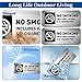 8 Pieces No Smoking Sign 7 x 3 Inch No Vaping Signs for Home Business Metal Self Adhesive Industrial Warning Marker for Office Outdoor Indoor Supplies