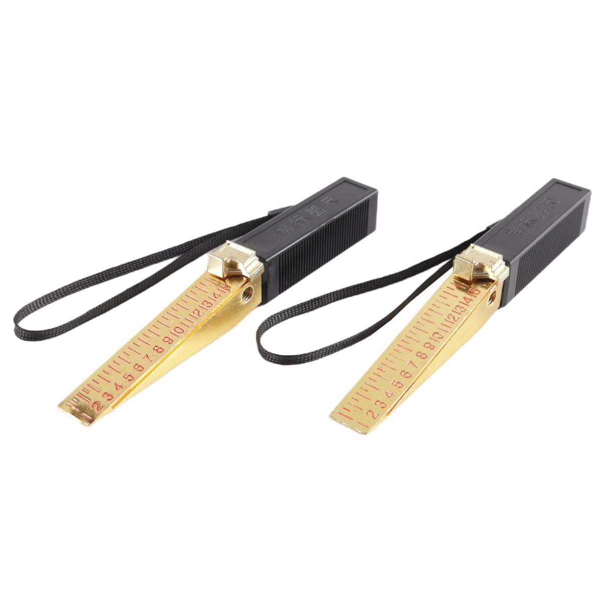 Nicear 2PCS Fire Door Gap Gauge, Wedge-Shaped Vernier Feeler Gauge, 1-15mm Metric Measuring Tool Ruler for House Engineering Inspection Flatness(Precision:0.5mm)