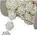 AEAOA 5 Yards 4/5" Ivory Flower Pearl Rhinestone Chain Sew On Trims Wedding Dress Decoration (LZ95)