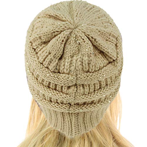 Image of Hatsandscarf CC Exclusives Solid Color Beanie Tail Hat for Adult (MB-20A)