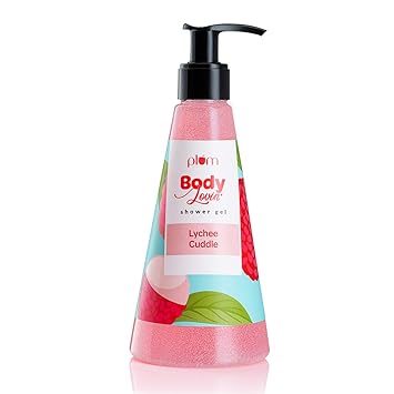 Plum BodyLovin Lychee Cuddle Shower Gel (Body Wash) | Super-Moisturising | Fruity | Olive-Oil Infused | 100% Vegan | Suitable for Winters