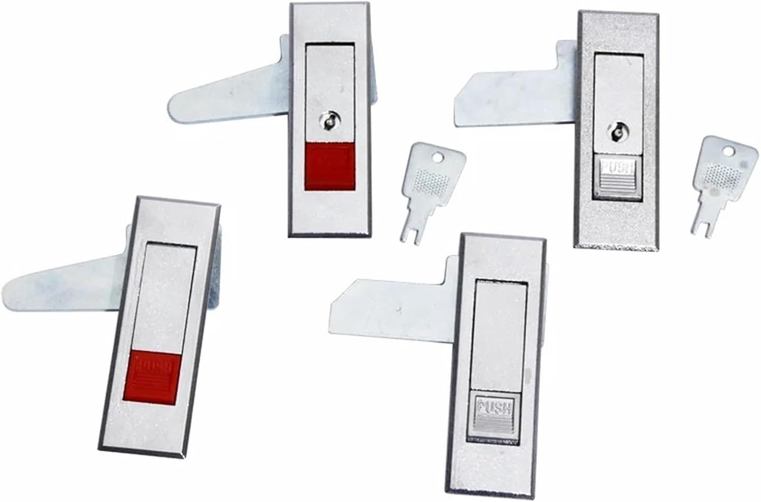 MS603 Plane Lock Fit 1-4mm Door Mailbox Cabinet Zinc Alloy 85.5x28mm Distribution Box 1pcs(Red Without Key)
