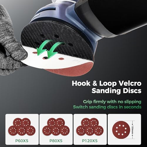 5-Inch Random Orbital Sander with Brake