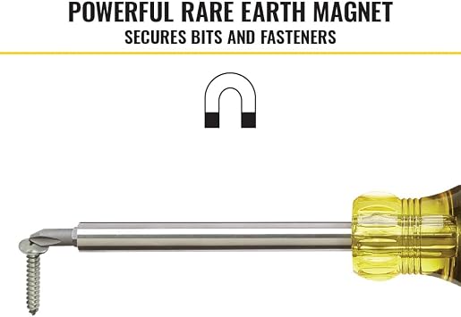 Klein Tools 32307 çok uçlu manipülasyon emniyetli tornavida, 27'si 1 arada torx, altıgen, tork ve İngiliz anahtarı uçları, 1/4 inç lokma anahtar tornavidası ile