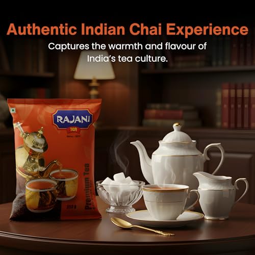 Image of RAJANI Premium Dust Tea Powder (500gm), Organic Kadak Chai Patti From The Fields Of Assam With Strong & Refreshing Aroma, Long Traditional Chai, No Flavors Added, CTC Process Black Tea