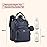 BabbleRoo Leather Diaper Bag Backpack - Baby Essentials Travel Baby Bag, Multi function, with Changing Pad, Stroller Straps & Pacifier Case - Unisex, Midnight Blue