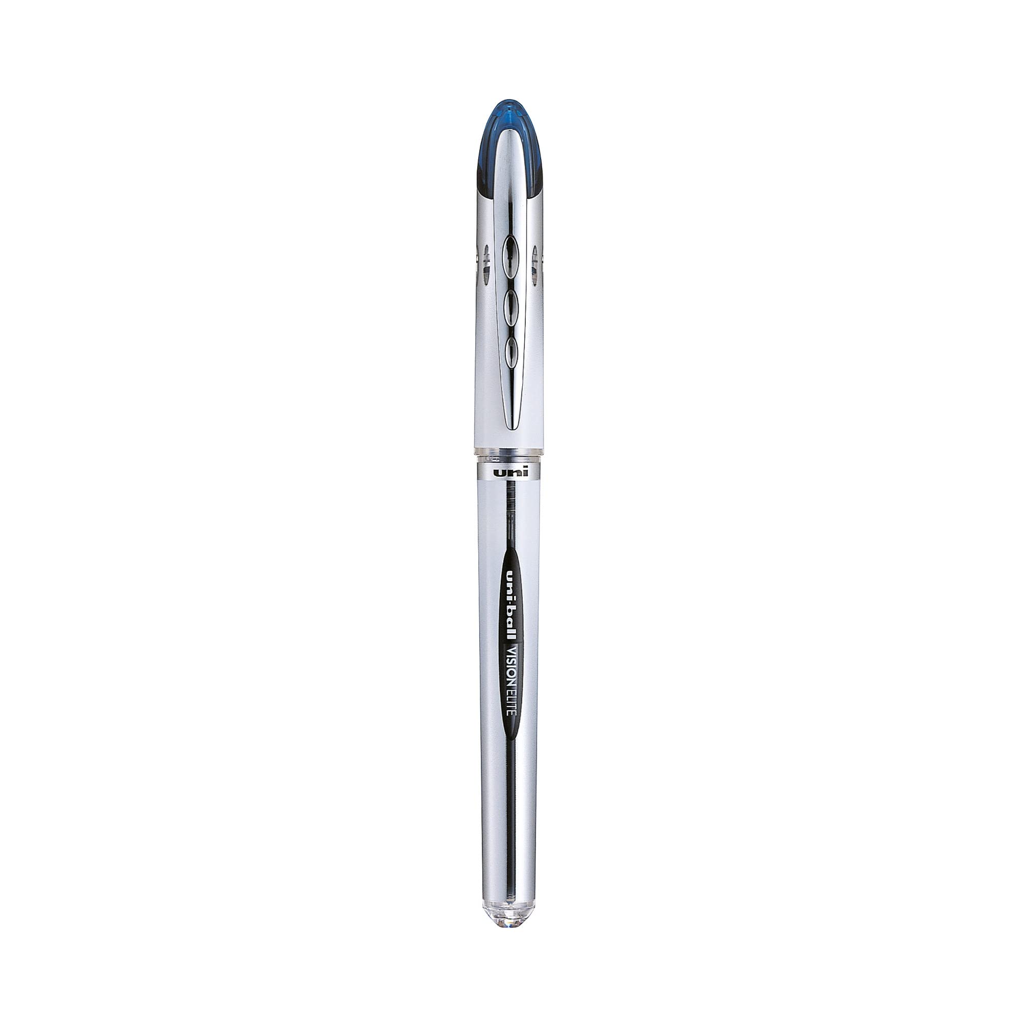 UNI-BALL - Uni Mitsubishi Pencil - 10 Stylos Uni-Ball Vision Elite UB200 - Airplane Safe - Stylo Roller Encre Liquide - Pointe 0,8 mm - Écriture Medium - Stylos Bleus
