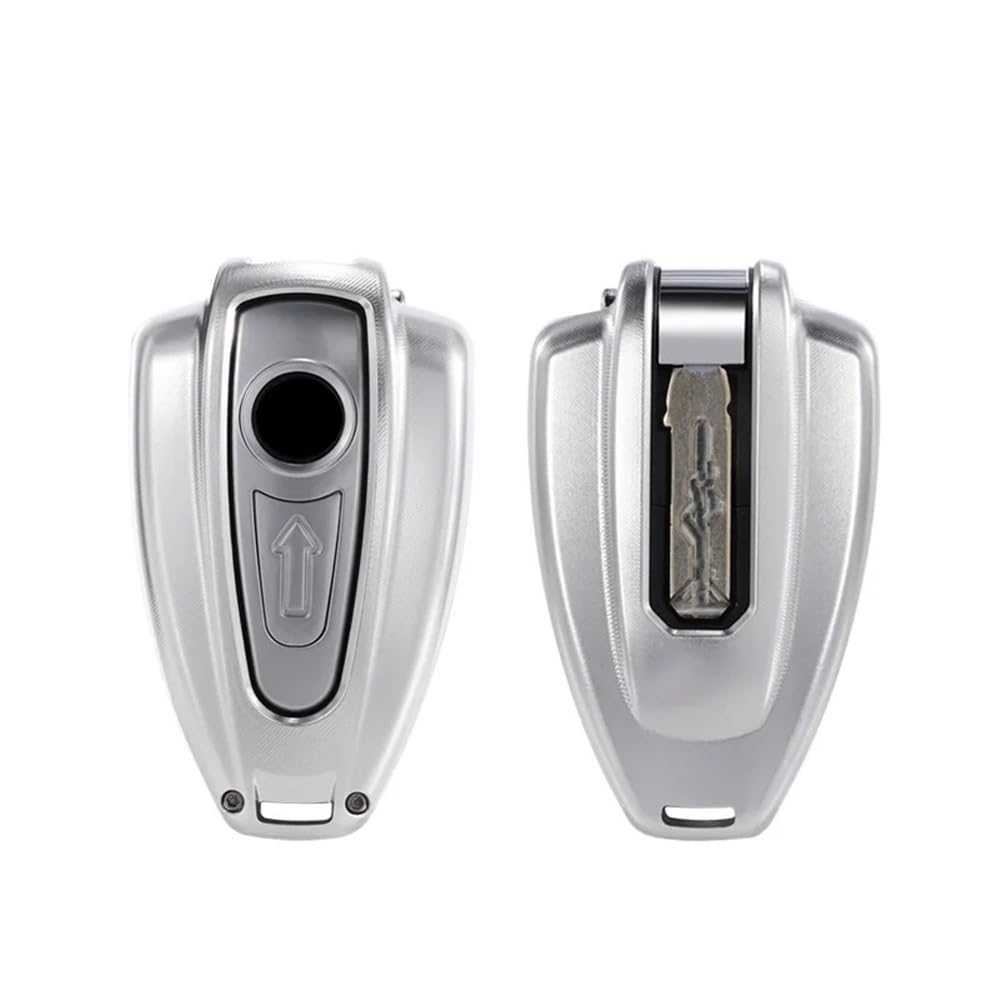 para Llave de Coche Carcasa de Aluminio para Llave con Control Remoto de Arranque para Motocicleta para R18 R1 R18B R 18(Silver)