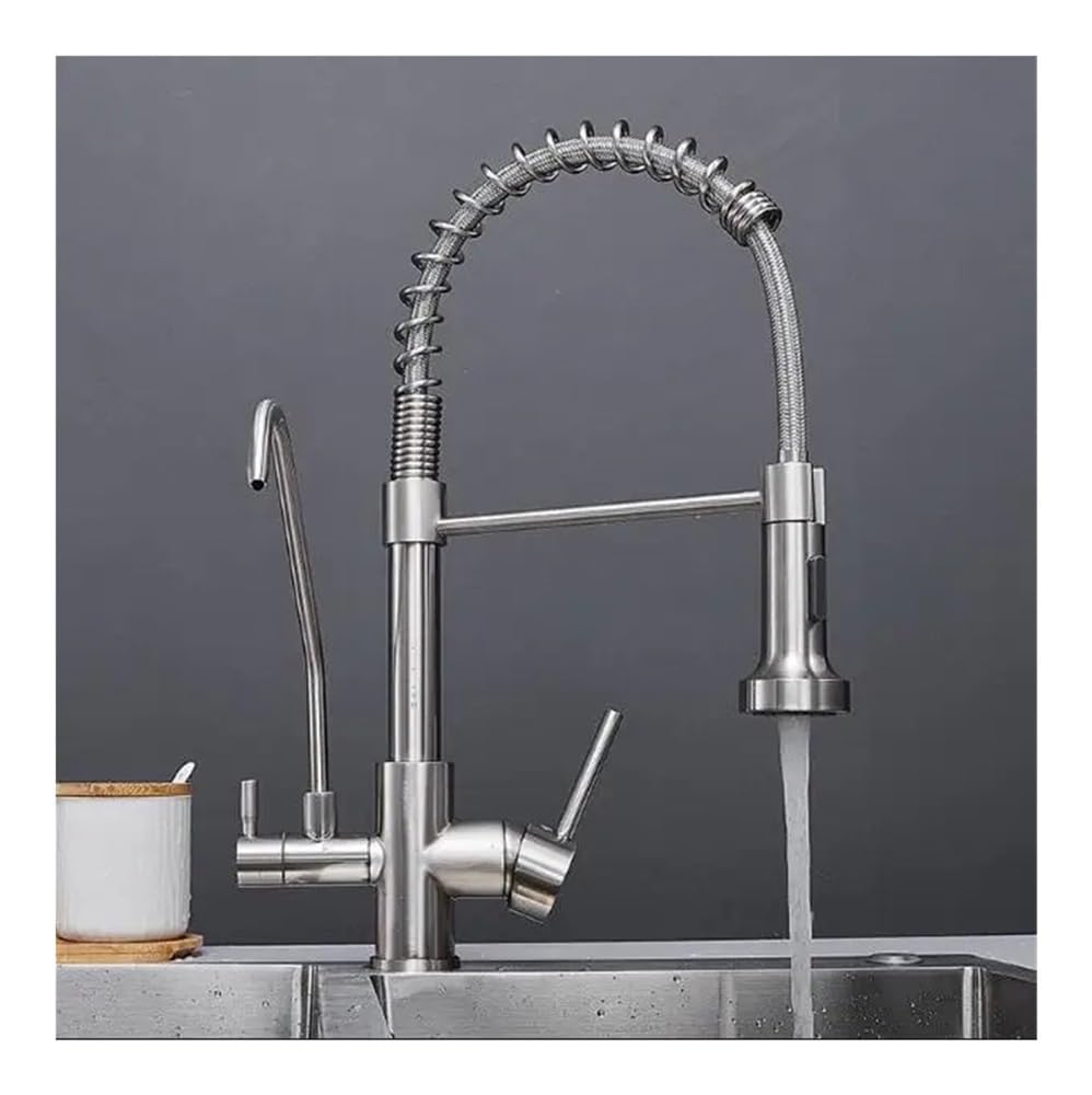 Kitchen Faucets Chrome Crane for Kitchen Tap Three Ways Sink Mixer Kitchen Faucet torneira XT-155(Nickel)