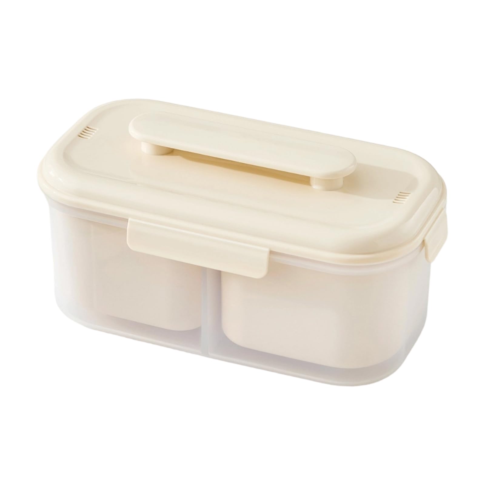 Snorvixre Compartment Stackable Food Container Divided Sections Portable Microwave Safe Meal Storage Box Food Storage Container with Compartments