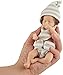 WERSD 6 Zoll Mini-Reborn-Puppen, Realistische Miniatur-Silikon-Baby Mdchen-Puppe mit lockiger Haarkleidung,Lebensechte kleine Babypuppen aus Vinylsilikon,fr Geburtstagsgeschenk