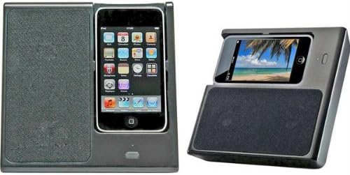 QDOS QD-715-B SoundFrame Rotating Portable Speaker System with iPod touch/iPhone Dock