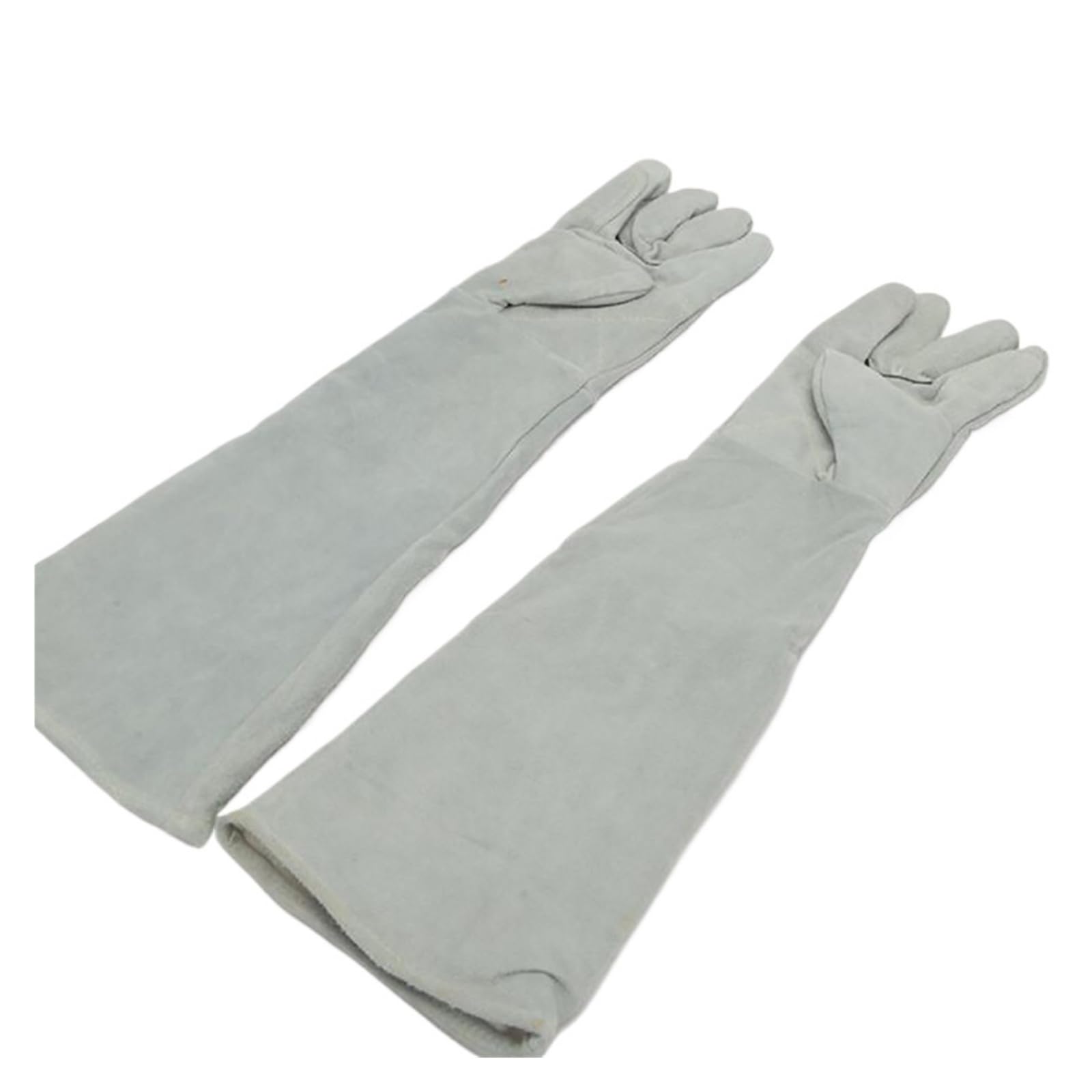 LNHHG Welding Clothes, 60cm Long Animal Handling Gloves Anti-Bite Cowhide Welding Heat/Fire Resistant Sleeve