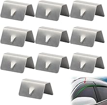 Stainless Steel Windshield Clip,Wind Deflector Fitting Clips,Windscreen Slot Fixing Clip,Clip Deflettori Auto,Clip in Acciaio per Parabrezza Auto in Acciaio Inossidabile 10 Pezzi Tokaneit