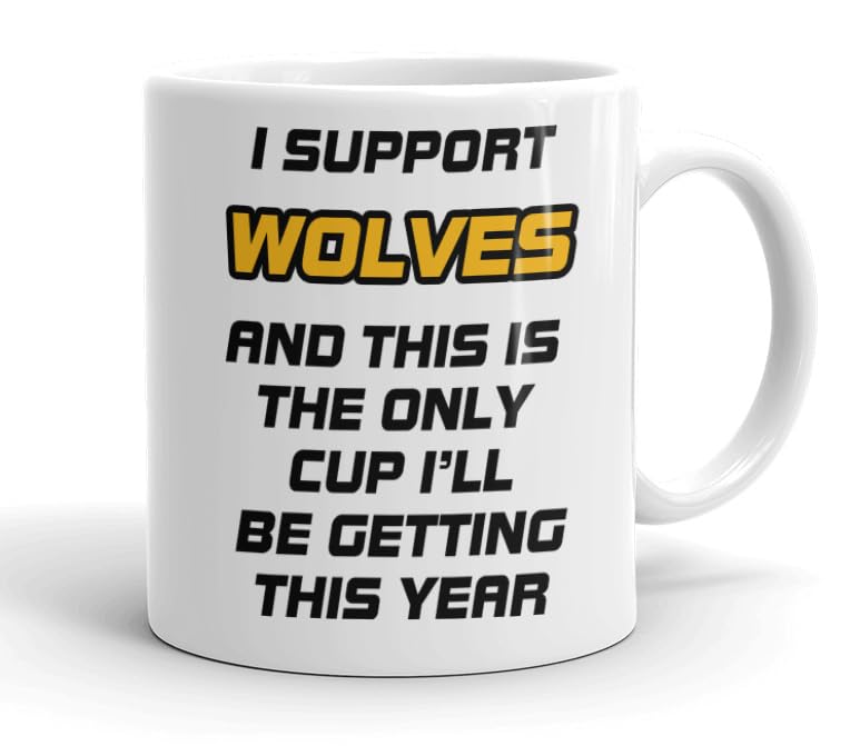 VIROSA Funny Football Mug This is The Only Cup Ill Be Getting This Year Funny Gift for Wolves Fans Dad Brother or Friend 11oz Ceramic Coffee Cup Birthday Xmas Fathers Day