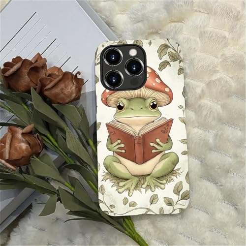 Coque rigide en silicone pour iPhone 14 Pro Max motif mignon grenouille