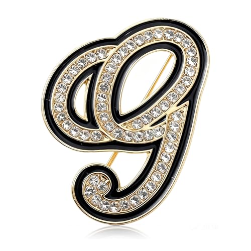 Image of Letter Brooches and Pins for Women A-Z Initial Brooch Pins for Socks Backpacks Crafts Fashion Crystal Rhinestone Initial Pins Trendy Custom Jewelry for Men Women