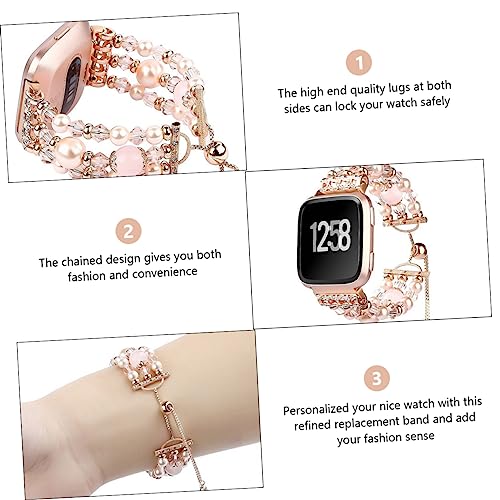 Correa ajustable de ágata para reloj inteligente pulsera recambio de cristal 5