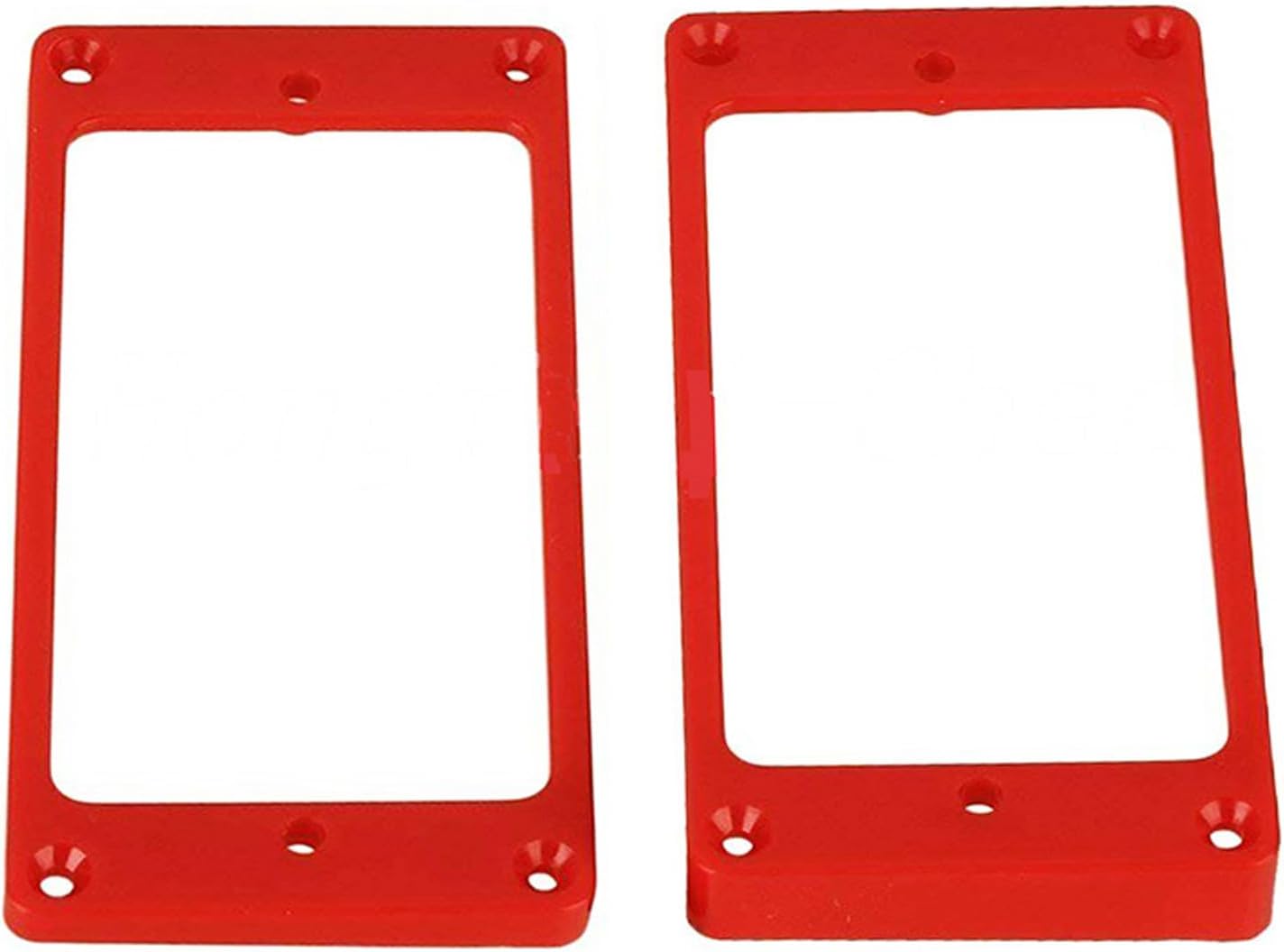 Guitar Humbucker Pickup Ring Curved Flat Bottom Black Yellow White Red Plastic Frame 2pcs Neck Bridge Pickup Cover