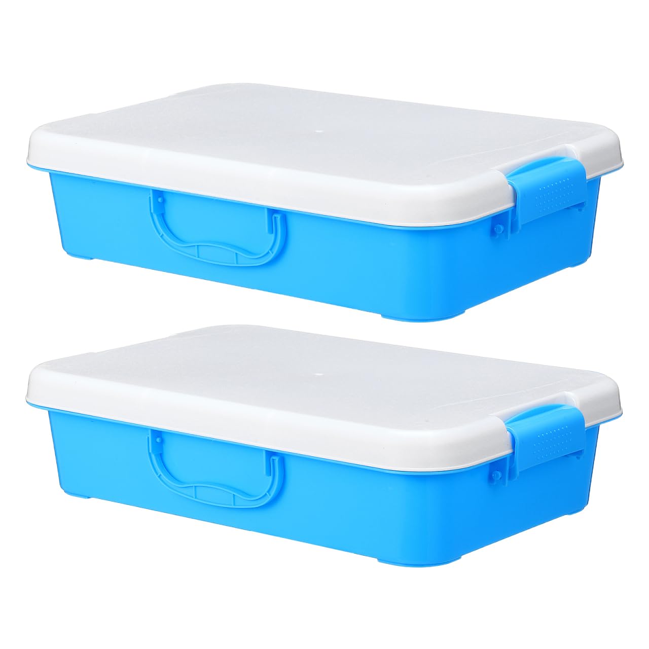 Vaguelly Portable Sandbox Box with Lid Large Capacity Toy Storage Case for Kids Outdoor Play and Organization
