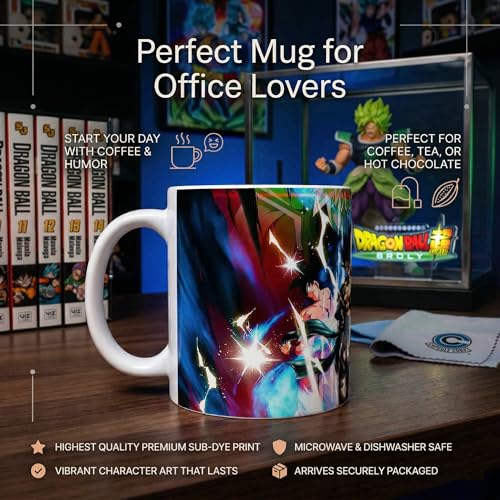 Image of Dragon Ball Anime Ceramic Coffee Mug, Vibrant Character Print, Fan Gift