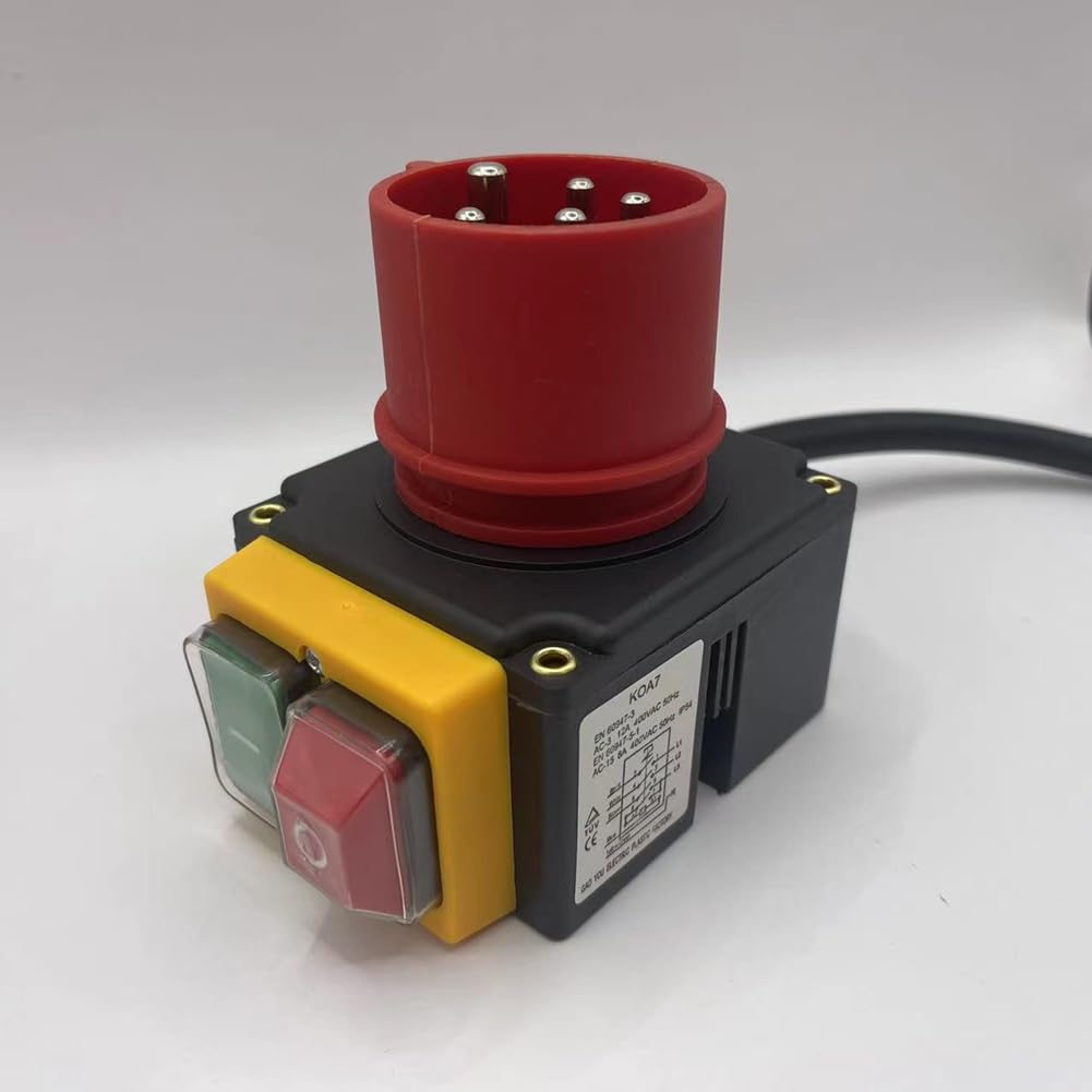 KOA7 Interruptor de dispositivo Interruptor de máquina 380/400 V 3 fases con cable e inversor de fase compatible con divisor de madera